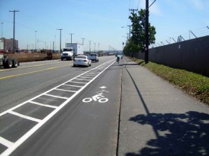 Buffered bike lane
